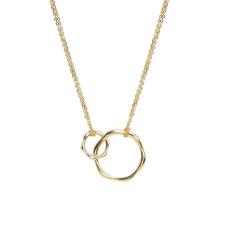 Halskette mit Anhänger Ringe aus 925 Sterling Silber vergoldet –  SoulSisters-Lieblingsschmuck