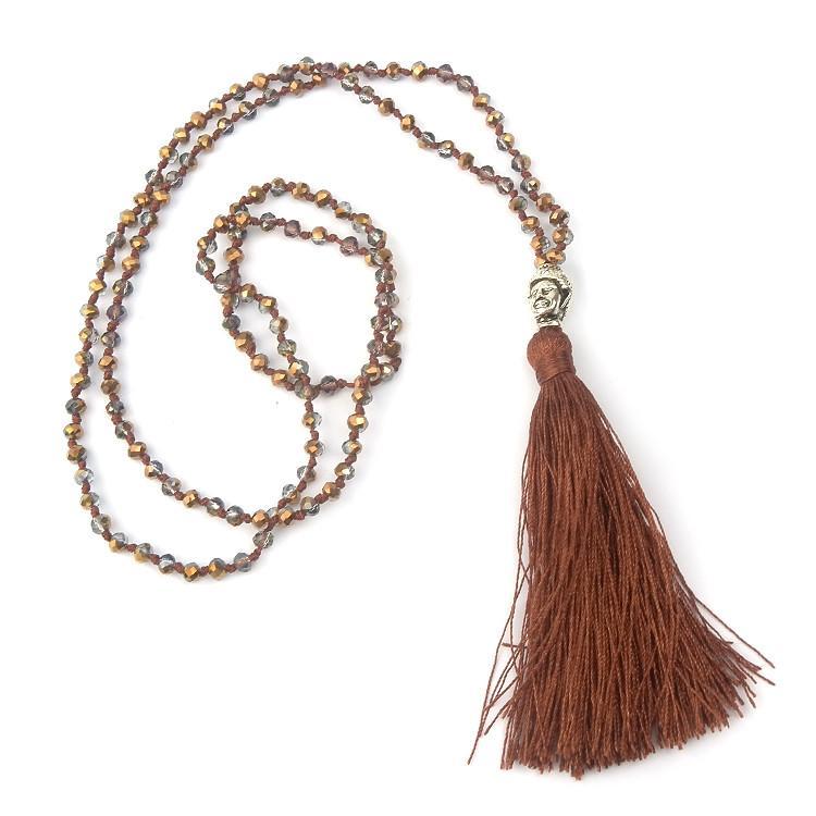 Handmade Halskette Ibiza Quaste Buddha Anhänger