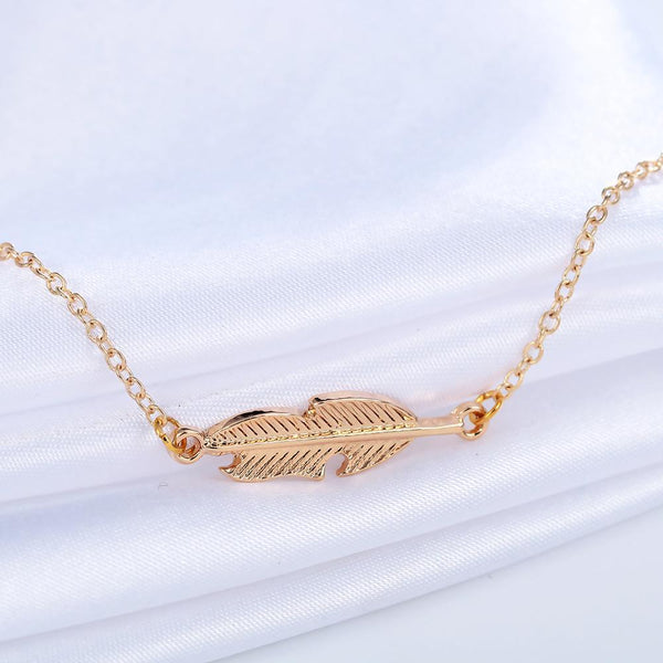 Feder Armband mit 18k vergoldet