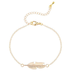 Feder Armband mit 18k vergoldet