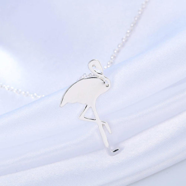 Flamingo Halskette 925 versilbert