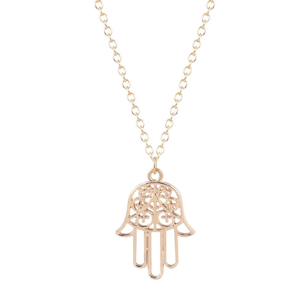 Halskette Hamsa minimalistisch 18k vergoldet