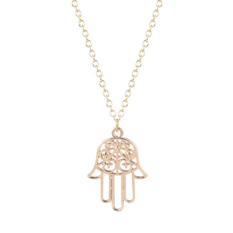 Halskette Hamsa minimalistisch 18k vergoldet
