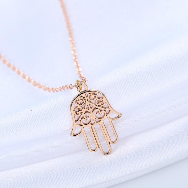 Halskette Hamsa minimalistisch 18k vergoldet