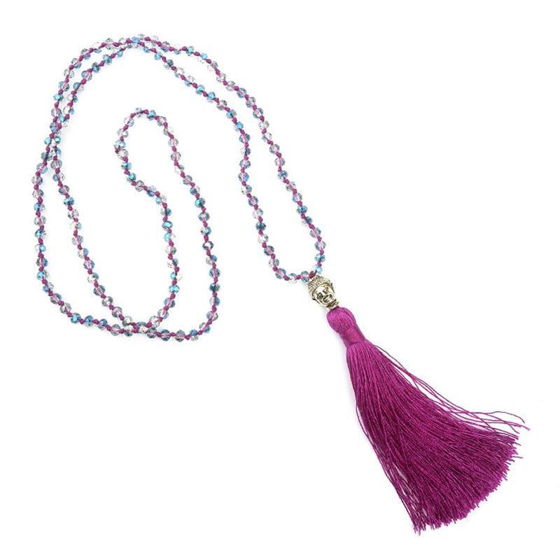 Handmade Halskette Ibiza Quaste Buddha Anhänger