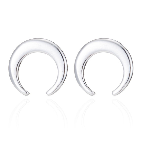 Minimalist Halbmond Ohrringe versilbert