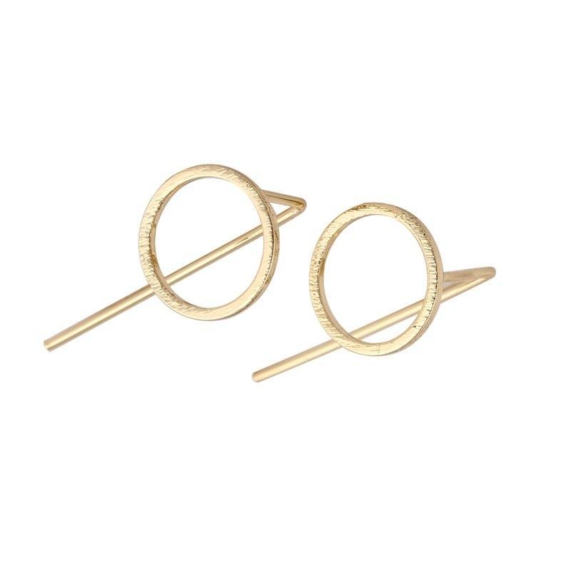 Minimalist Kreis Ohrringe vergoldet