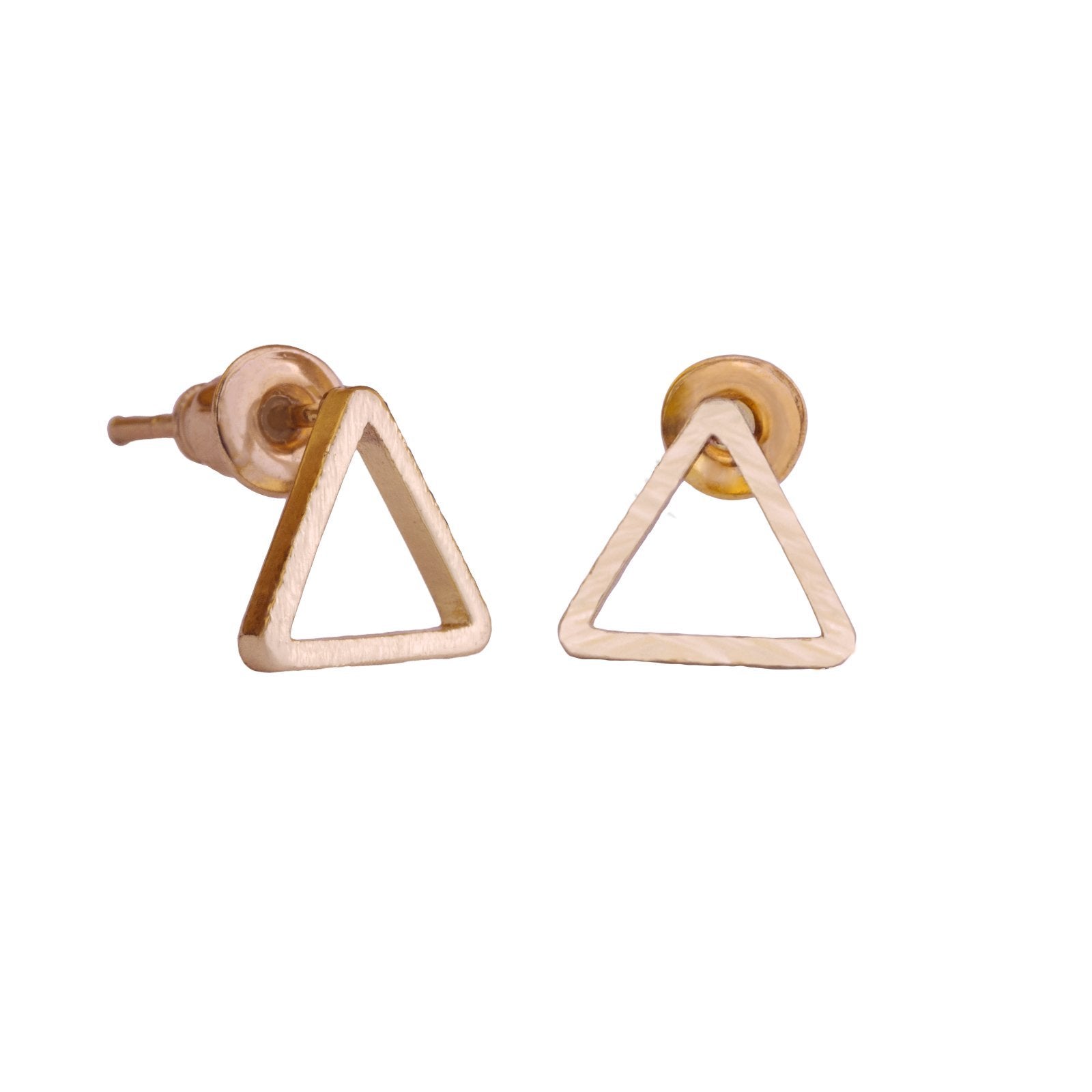 Ohrstecker Dreieck Geo 18k rose vergoldet