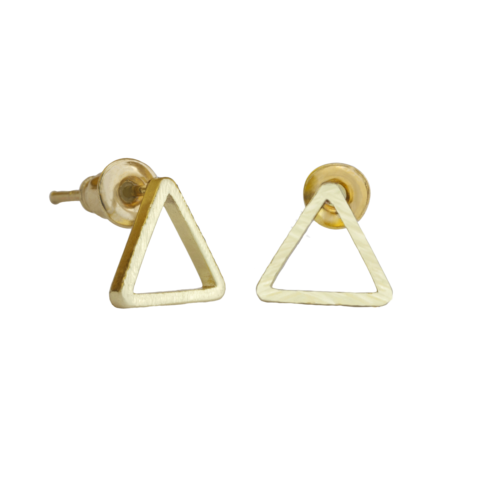 Ohrstecker Dreieck Geo 18k vergoldet