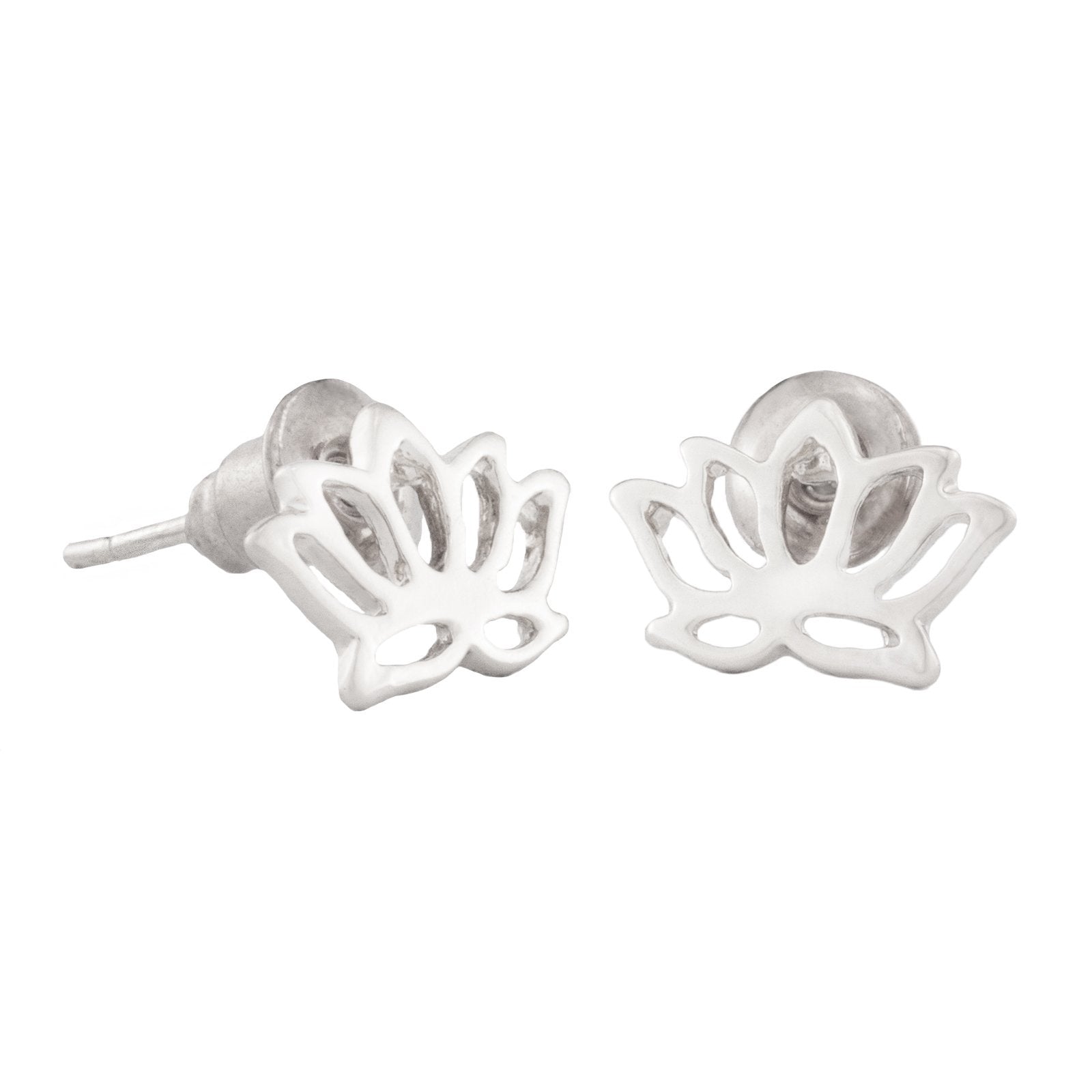 Ohrstecker Lotus Blume  925 versilbert