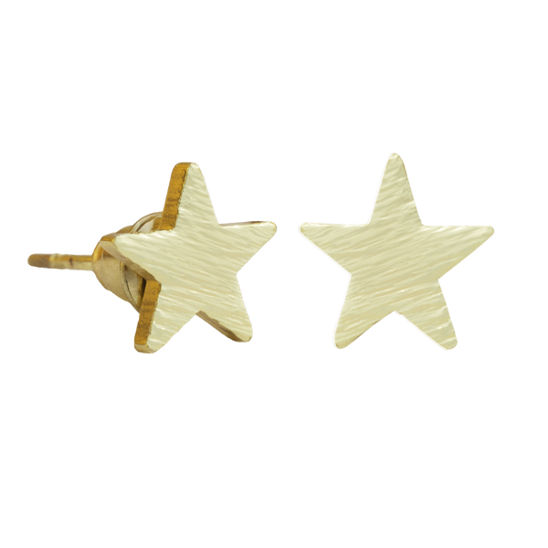 Ohrstecker Stern 18k vergoldet