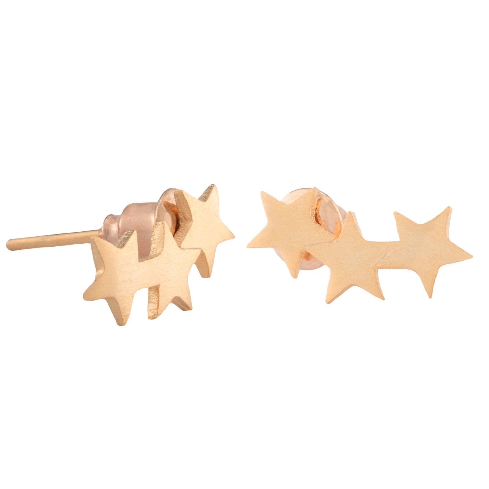 Ohrstecker Sterne 18k rose vergoldet
