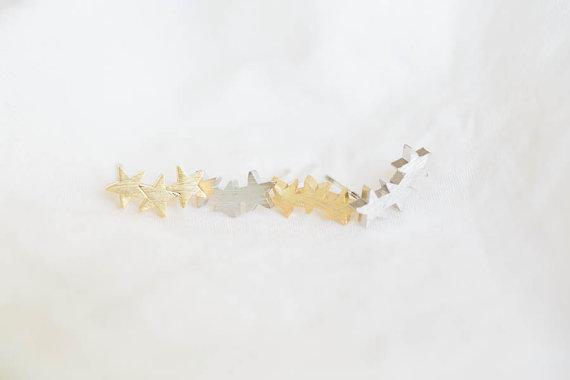 Ohrstecker Sterne 18k rose vergoldet