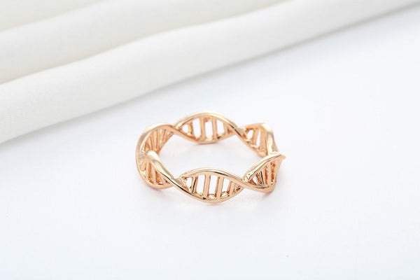 Ring DNA Infinity Unendlichkeit 18k vergoldet / Größe: 53
