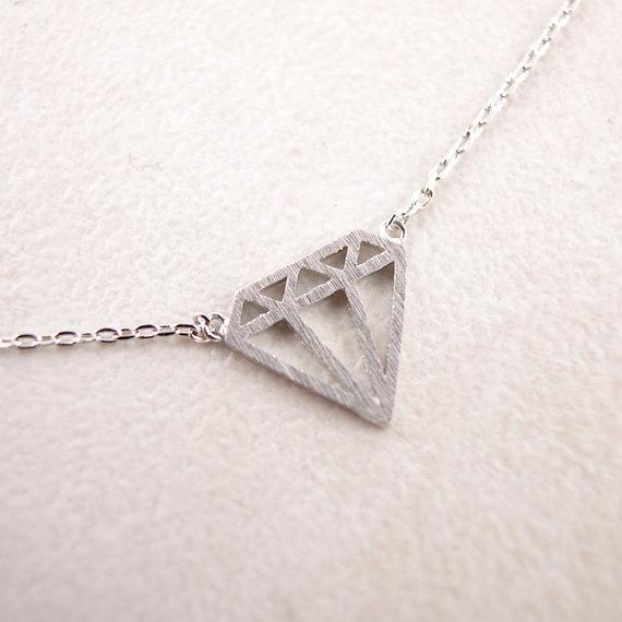 SoulSisters Halskette Diamant 925 versilbert