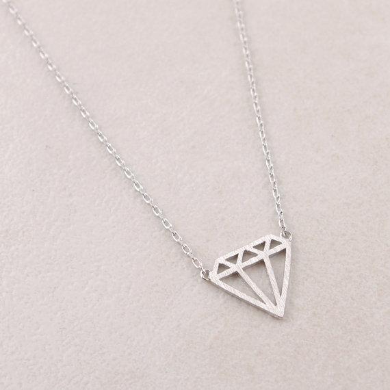 SoulSisters Halskette Diamant 925 versilbert