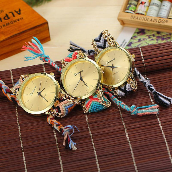 SoulSisters Handmade Armbanduhr Boho Schwarz-Weiß