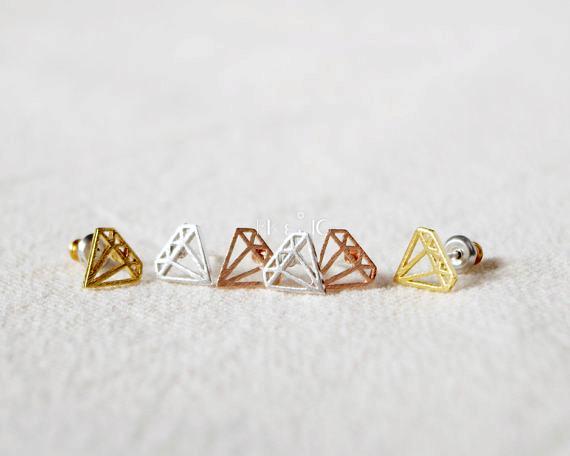 SoulSisters Ohrstecker Diamant 18 karat rose vergoldet