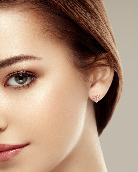 SoulSisters Ohrstecker Diamant 18 karat rose vergoldet