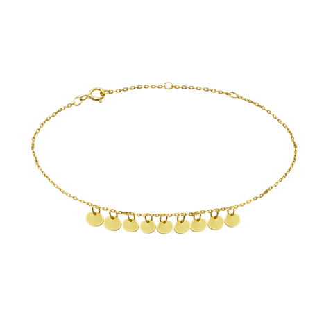 SoulSisters Armband Armband mit Plättchen in 925 Sterling Silber vergoldet, größenverstellbar