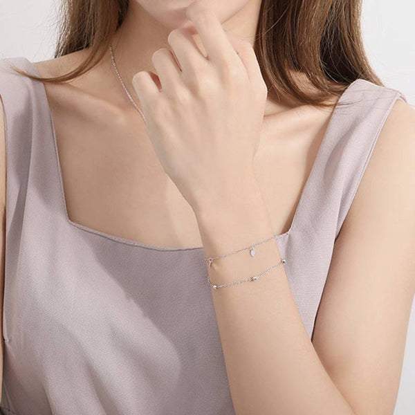 SoulSisters Armband Armband mit Plättchen und Kugeln in 925 Sterling Silber, größenverstellbar