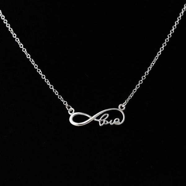 Halskette 925 versilbert mit Anhänger Infinity Love