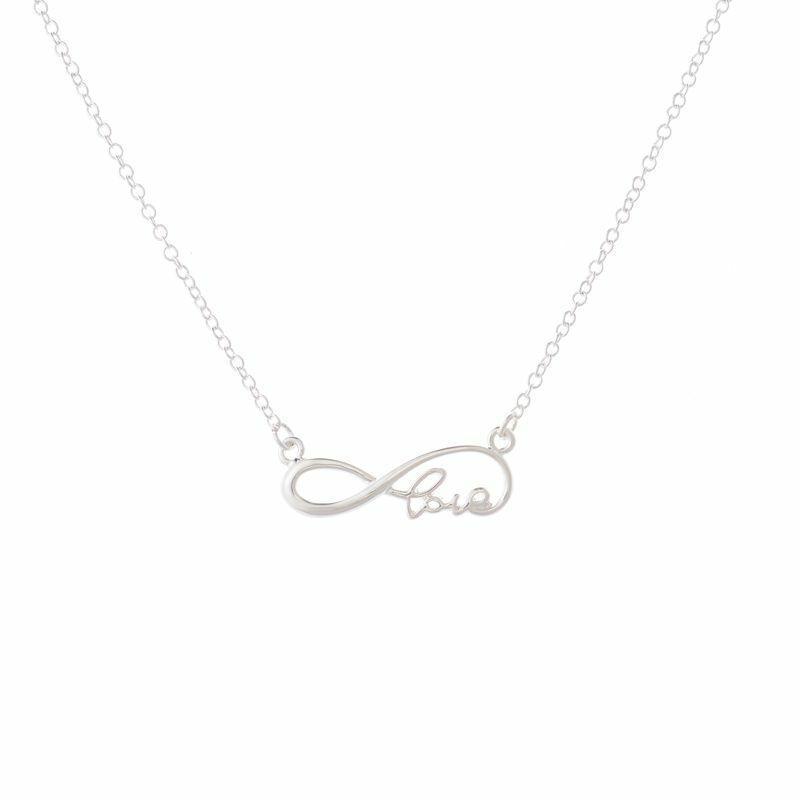Halskette 925 versilbert mit Anhänger Infinity Love