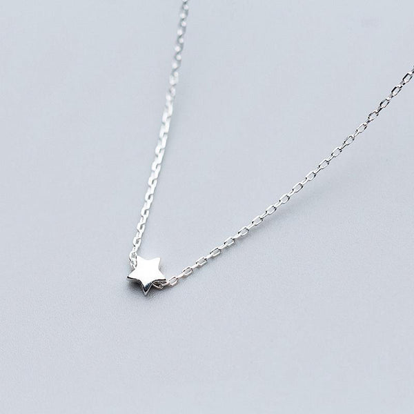 Halskette aus 925 Sterling Silber mit Anhänger Stern