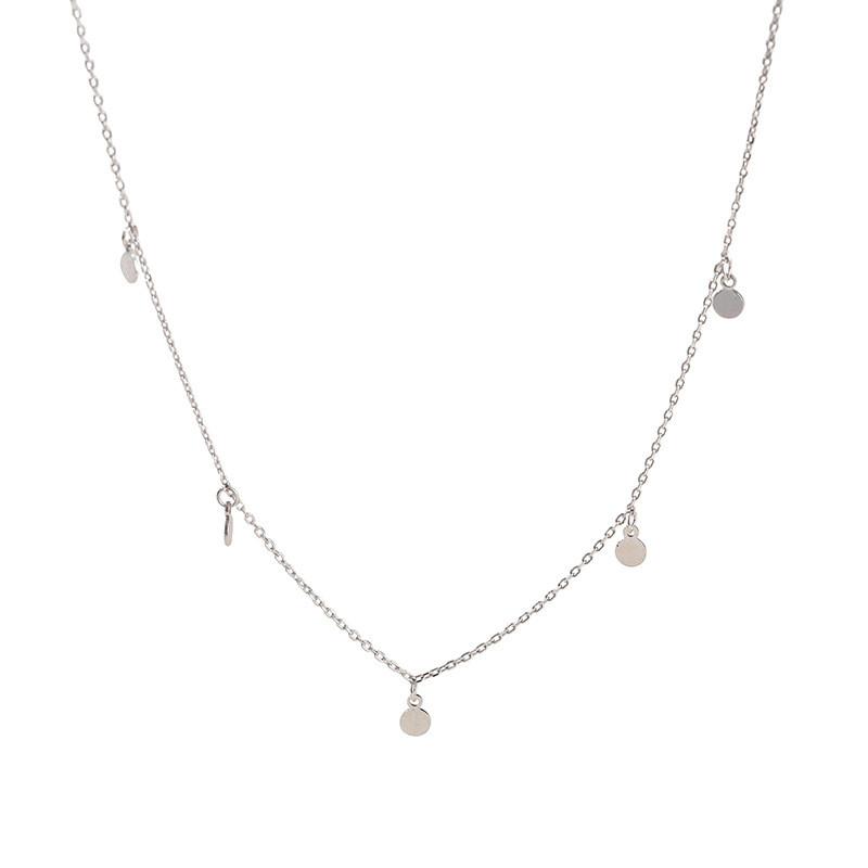 SoulSisters Halskette Halskette Choker mit Plättchen aus 925 Sterling Silber, größenverstellbar