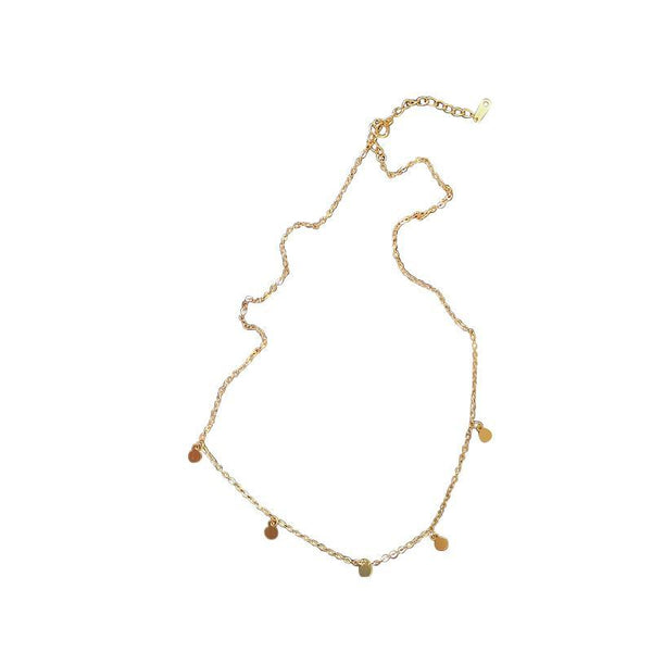 Halskette Choker mit Plättchen aus 925 Sterling Silber vergoldet