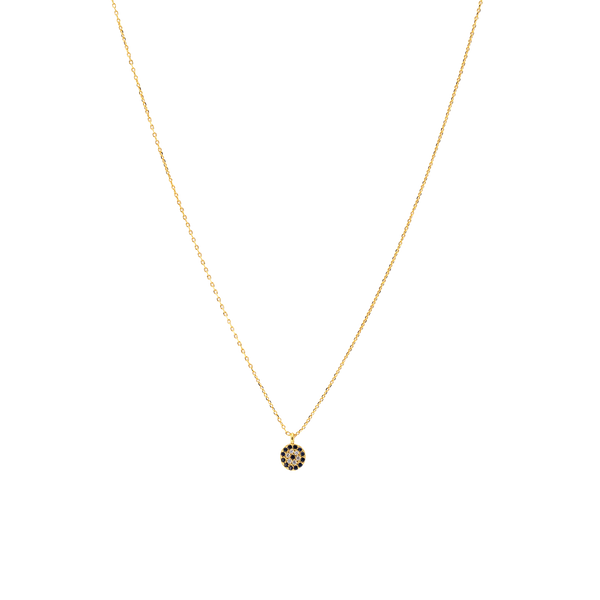 SoulSisters Halskette Halskette mit Anhänger Evil Eye Nazar aus 925 Sterling Silber vergoldet mit Zirkonia