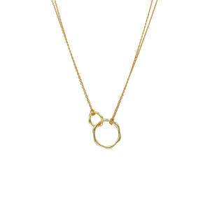 SoulSisters Halskette Halskette mit Anhänger Ringe aus 925 Sterling Silber vergoldet