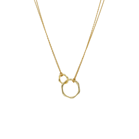 SoulSisters Halskette Halskette mit Anhänger Ringe aus 925 Sterling Silber vergoldet
