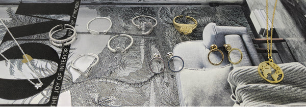 Halskette Wanderlust mit Weltkarte aus 925 Sterling Silber vergoldet