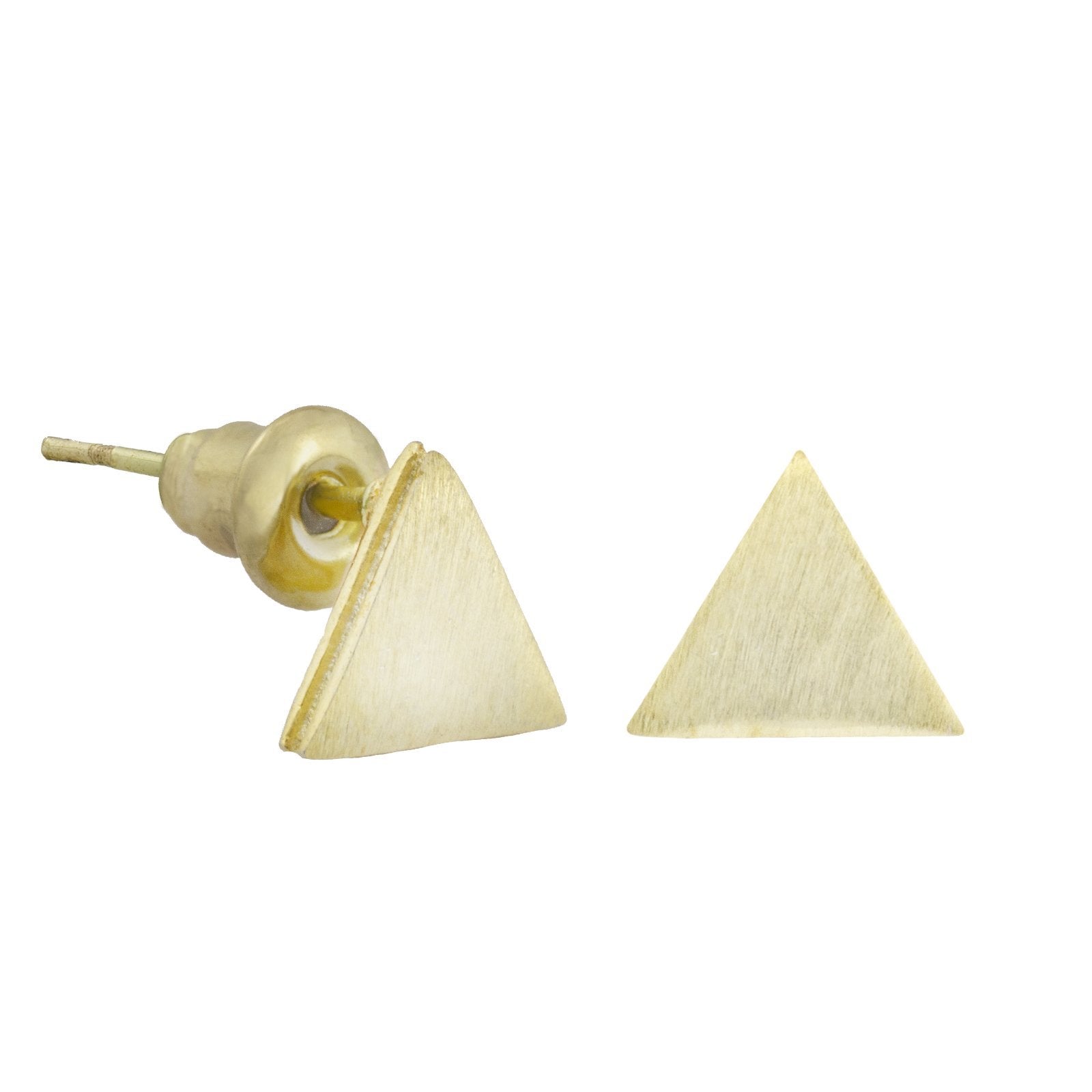 Ohrstecker mini Dreieck vergoldet