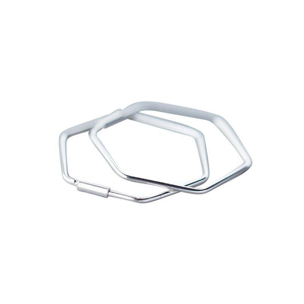 Ohrringe aus 925 Sterling Silber Creolen Hexagon Form