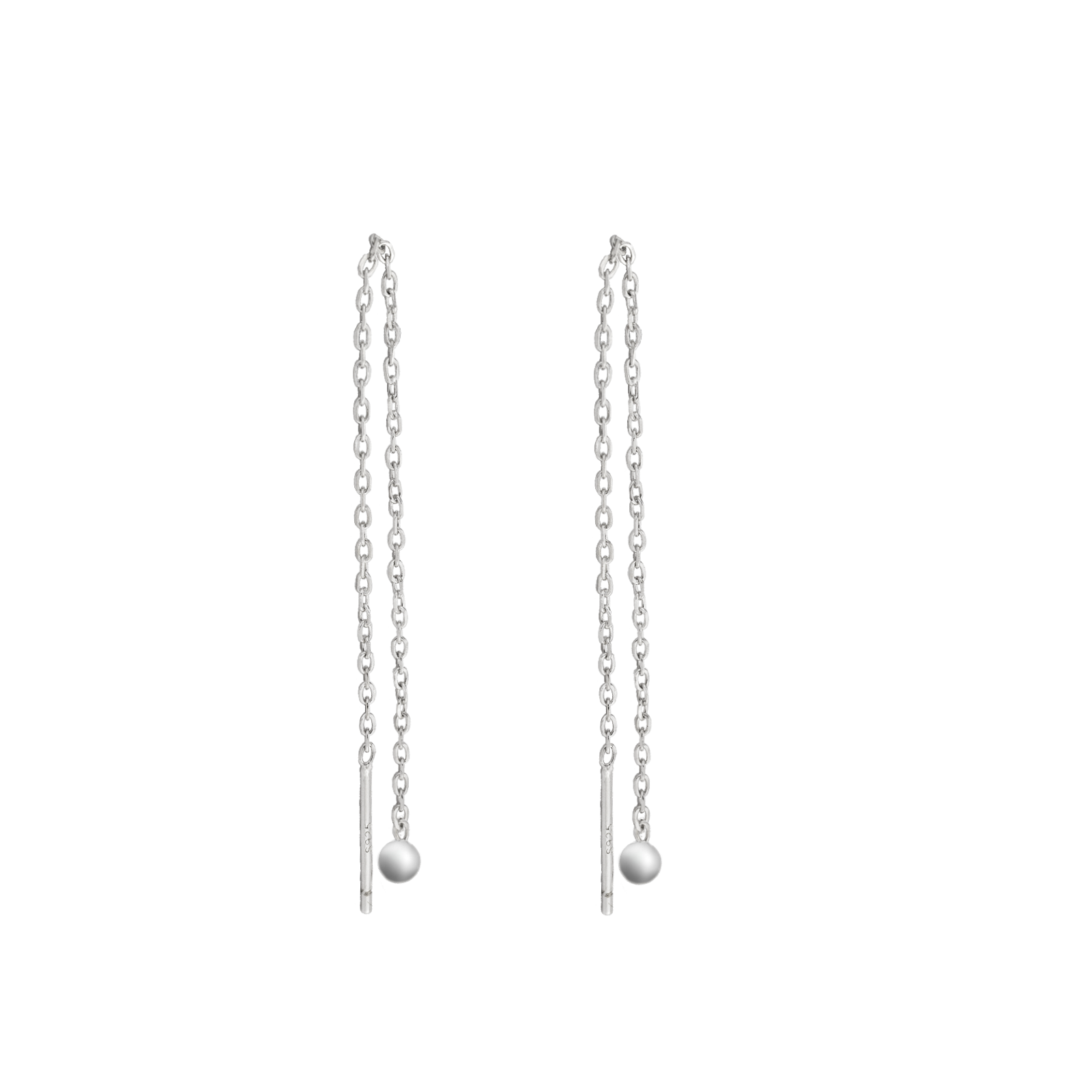 Ohrringe aus 925 Sterling Silber Ohrhänger Durchzieher mit Kugel