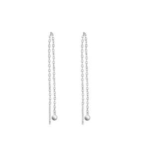 Ohrringe aus 925 Sterling Silber Ohrhänger Durchzieher mit Kugel