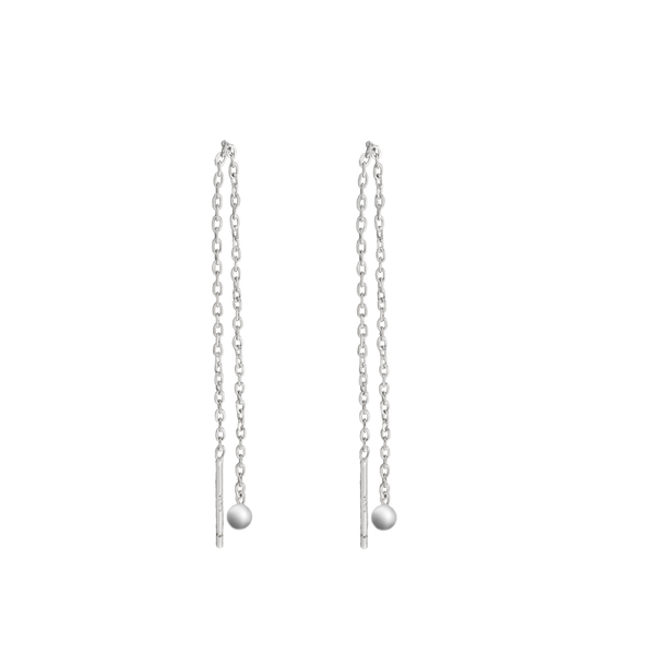 Ohrringe aus 925 Sterling Silber Ohrhänger Durchzieher mit Kugel