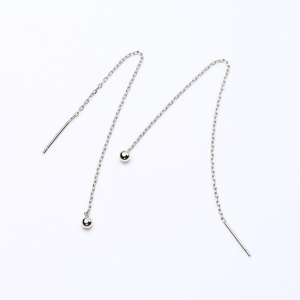 Ohrringe aus 925 Sterling Silber Ohrhänger Durchzieher mit Kugel