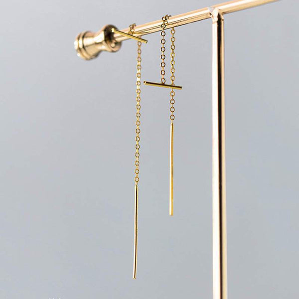 SoulSisters Ohrringe Ohrringe aus 925 Sterling Silber vergoldet Ohrhänger Durchzieher mit Stab