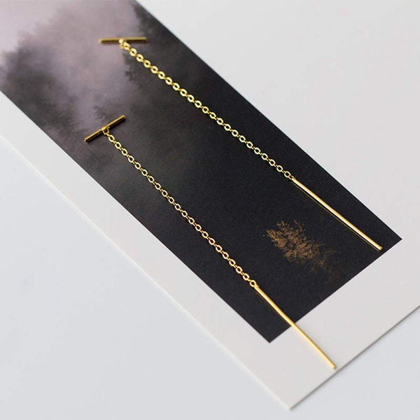 SoulSisters Ohrringe Ohrringe aus 925 Sterling Silber vergoldet Ohrhänger Durchzieher mit Stab