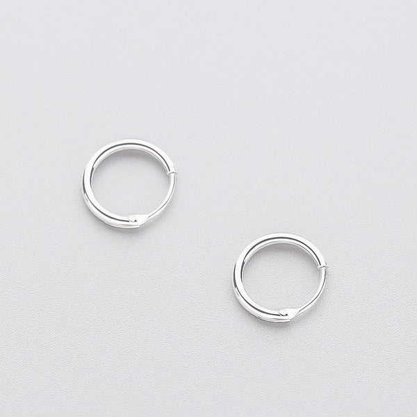 Ohrringe Creolen aus 925 Sterling Silber, 9mm