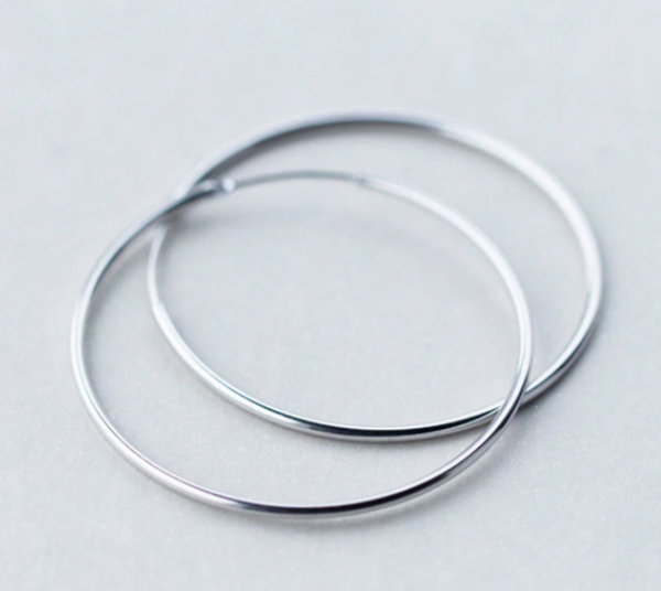 SoulSisters Ohrringe Ohrringe Creolen aus 925 Sterling Silber Basic Ø5cm