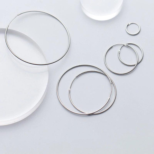 SoulSisters Ohrringe Ohrringe Creolen aus 925 Sterling Silber Basic Ø5cm