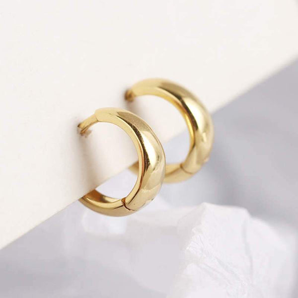 SoulSisters Ohrringe Ohrringe Creolen aus 925 Sterling Silber vergoldet, 12mm