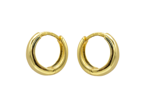SoulSisters Ohrringe Ohrringe Creolen aus 925 Sterling Silber vergoldet, 12mm