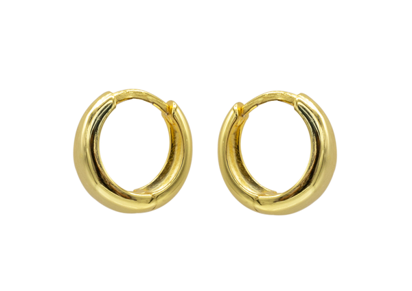 SoulSisters Ohrringe Ohrringe Creolen aus 925 Sterling Silber vergoldet, 12mm