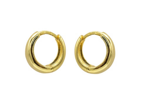 SoulSisters Ohrringe Ohrringe Creolen aus 925 Sterling Silber vergoldet, 12mm