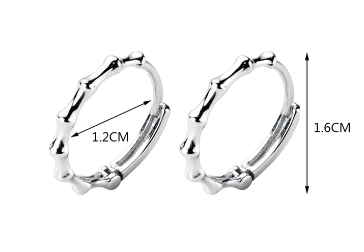 Ohrringe Creolen Bambus aus 925 Sterling Silber –  SoulSisters-Lieblingsschmuck